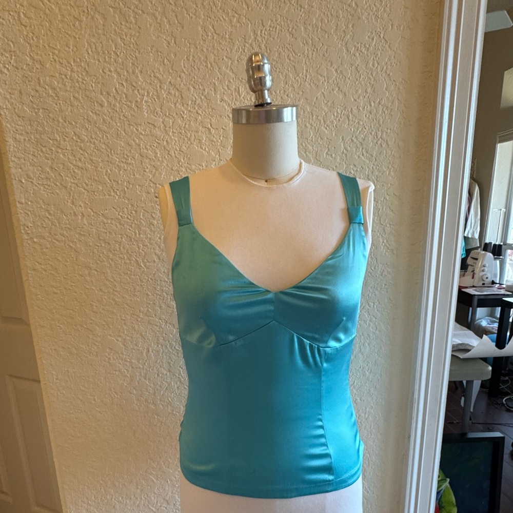 INC International Concepts Aqua Silk Camisole